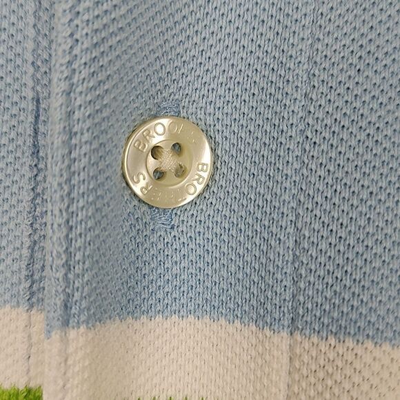 Brooks Brothers Striped Original Fit Preppy Performance Polo Shirt Size XL - Picture 10 of 12